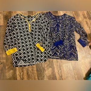 Bundle Bargain! (2) Notations Top Bundle (2) tops. 1 yellow/black 1 blue/black.